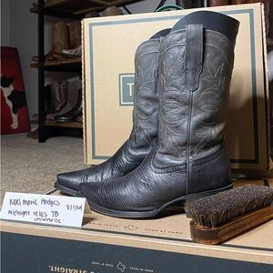 TECOVAS SADIE LIZARD MIDNIGHT RELICS sz 7B